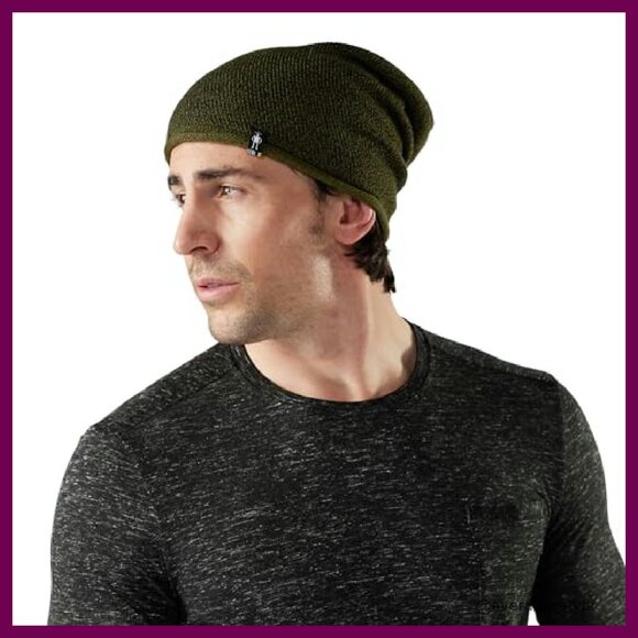 Unisex Slouch Beanie Double-Layer Knit Merino Wool Retro Minimal Chic